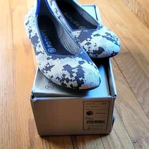 Rothy's Ash Grey Camo Rounded Flats, size 9.5
